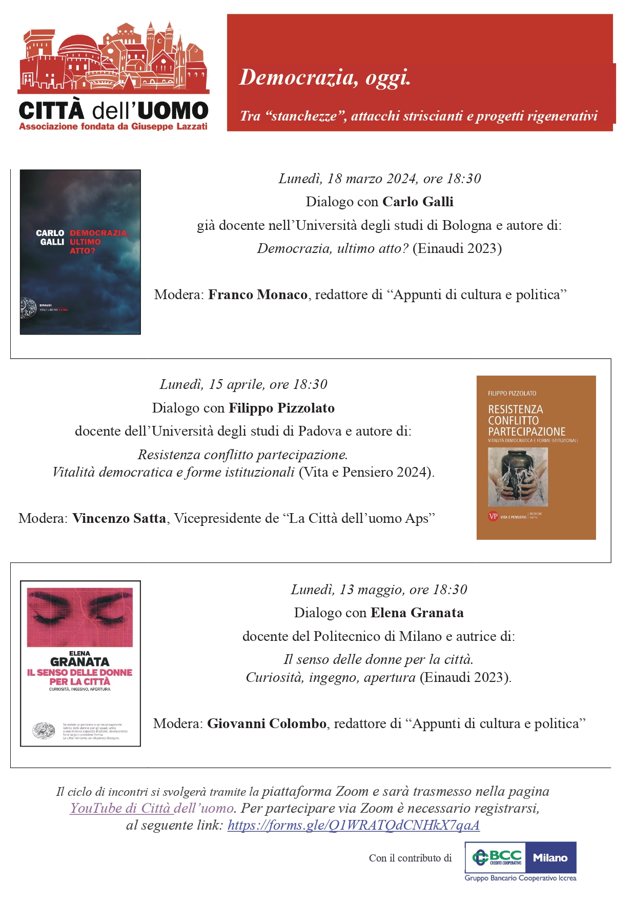 «Democrazia, oggi. Tra “stanchezze”, attacchi striscianti e progetti rigenerativi» – Secondo incontro online lunedì 15 aprile 2024